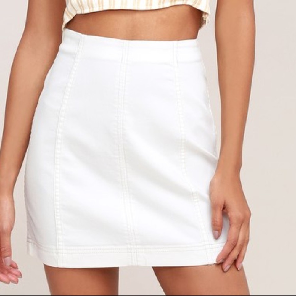 Free People White Skirt